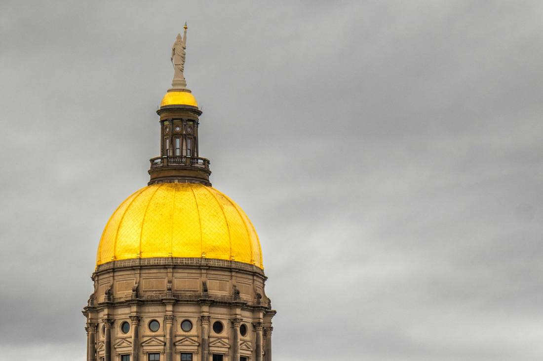 The gold dome of the Georgia State Capitol